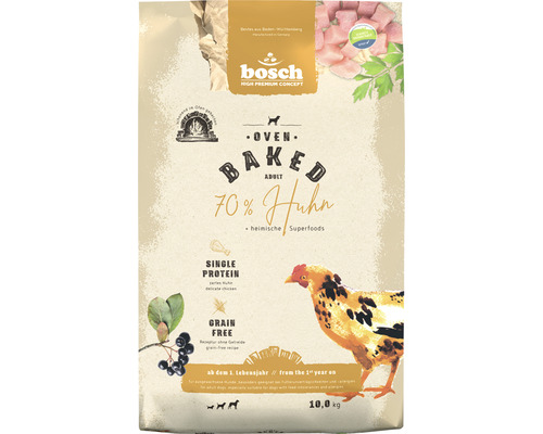 Bosch Oven Baked Adult Hundefutter mit Huhn, 10 Kilogramm
