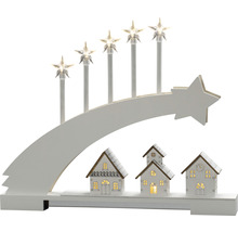 Weihnachtsleuchter mit Sternen und Häusern