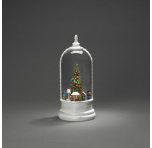 Weihnachtskugel mit Weihnachtsbaum und Figuren