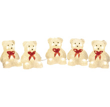 Lichterkette mit fünf Teddybären