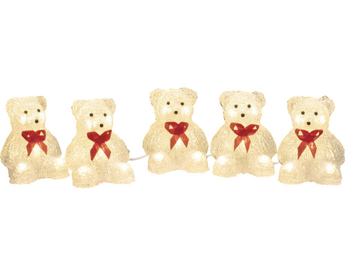 Lichterkette mit fünf Teddybären