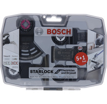 Bosch Starlock Elektriker und Trockenbau Set mit verschiedenen Sägeblättern in einer transparenten Kunststoffverpackung