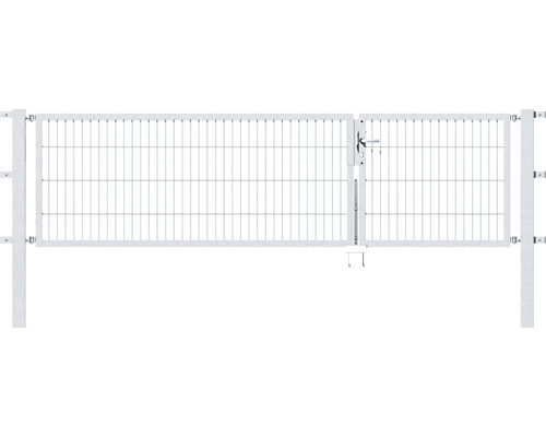 Doppeltor Flexo 298,5 x 80 cm silber