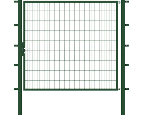 Einzeltor ALBERTS Flexo 200 x 180 cm Typ 6/5/6 Rahmen 40x40 inkl. Pfosten 8 x 8 cm grün