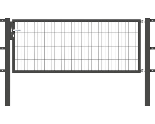 Einzeltor ALBERTS Flexo 200 x 80 cm Typ 6/5/6 Rahmen 40x40 inkl. Pfosten 8 x 8 cm anthrazit