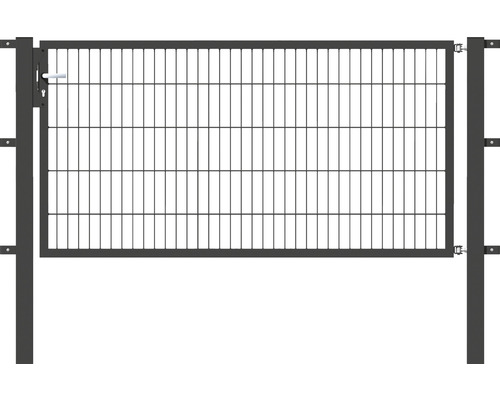 Einzeltor ALBERTS Flexo 200 x 100 cm Typ 6/5/6 Rahmen 40x40 inkl. Pfosten 8 x 8 cm anthrazit