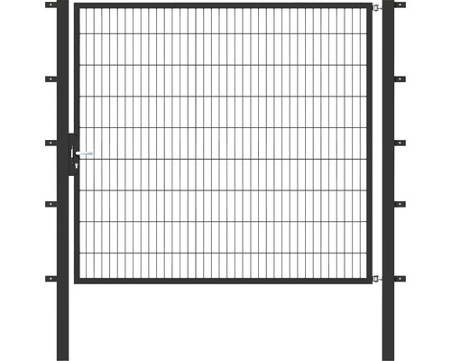 Einzeltor ALBERTS Flexo 200 x 180 cm Typ 6/5/6 Rahmen 40x40 inkl. Pfosten 8 x 8 cm anthrazit