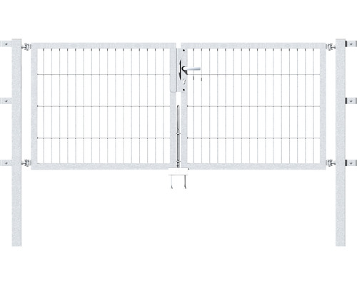 Doppeltor Flexo 197 x 80 cm silber