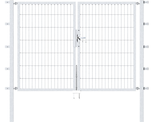 Doppeltor ALBERTS Flexo 200 x 140 cm Typ 6/5/6 Rahmen 40x40 inkl. Pfosten 6 x 6 cm feuerverzinkt