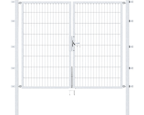 Doppeltor Flexo 197 x 160 cm silber