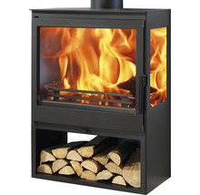 Kaminofen Panadero Ambar Stahl schwarz 7,1 kW mit Holzfach-thumb-0 Kaminofen Panadero Ambar Stahl schwarz 7,1 kW mit Holzfach-thumb-0