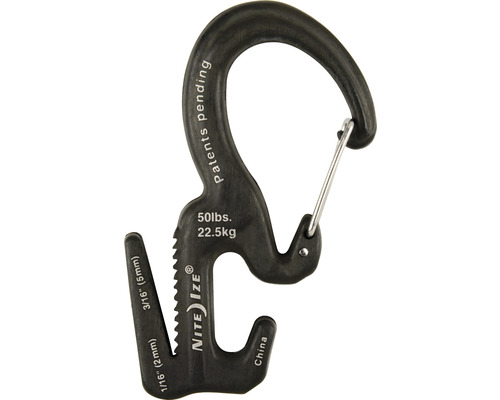 Nite Ize Karabiner mit einer maximalen Belastbarkeit von 22,5 Kilogramm