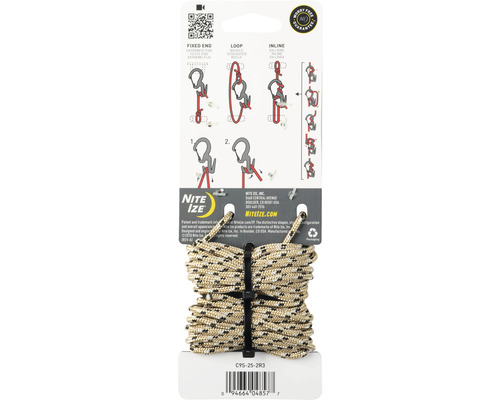 Nite Ize Camouflage-Seil mit Anwendungsbeispielen