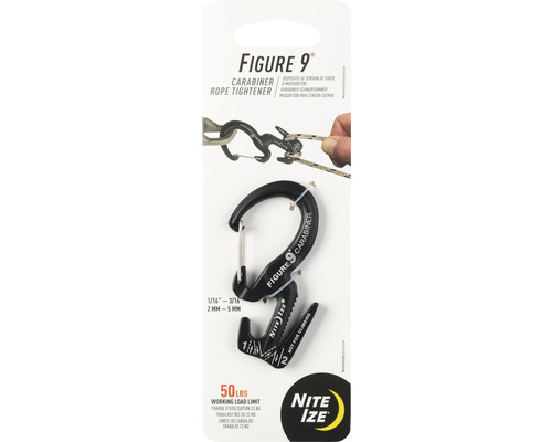 Nite Ize Figure 9 Karabiner Seilspanner zur Seilbefestigung, Arbeitslast 23 kg