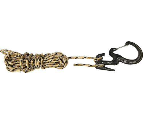 Mehrfarbiges Seil mit Nite Ize Figure 9 Karabiner
