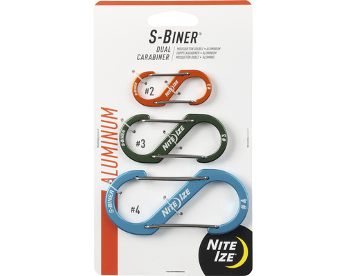 Aluminium Doppelkarabiner Set