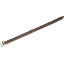 Braunes Hundehalsband aus Leder mit Metallschnalle und Ring