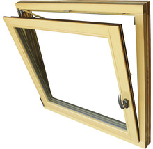 Holzfenster mit Dreh-Kipp-Funktion geöffnet dargestellt