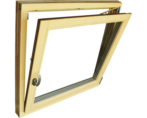 Offenes Holzfenster