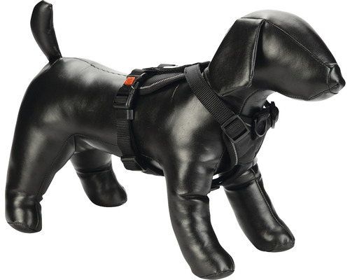 Geschirr Karlie Art Sportiv Premium Y-Geschirr Gr. M 25 mm 53 - 65 cm schwarz Schwarzes Hundegeschirr an einer Hundepuppe