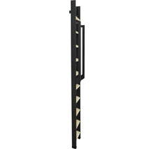 Schmaler schwarzer Badschrank mit Einlegeböden