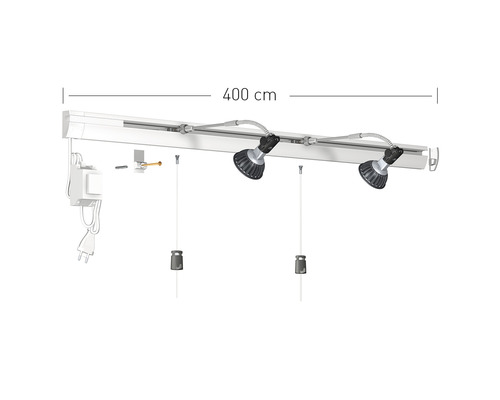 Combi Rail Pro Light White LED Set 4m-