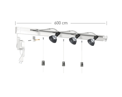 Combi Rail Pro Light White LED Set 6m-
