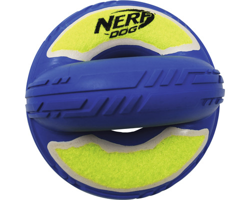 Hundespielzeug Nerf Dog AirMax Elite X-Ring Gummi 11,4 cm blau/grün