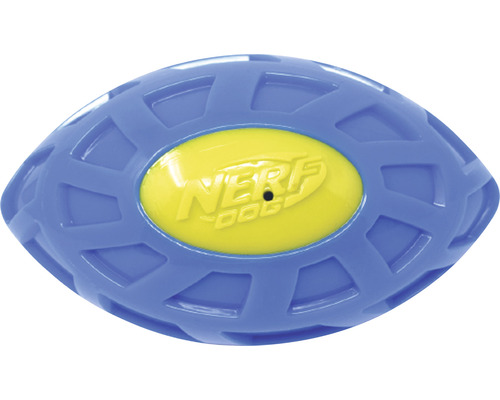 Hundespielzeug Nerf Dog Micro Squeak Exo Football Gummi 15 cm blau/gelb