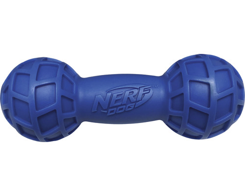 Hundespielzeug Nerf Dog Micro Squeak Exo Barbell Gummi 18 cm blau