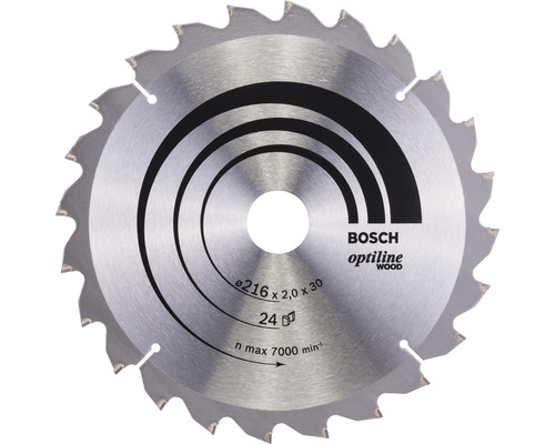 Kreissägeblatt Bosch Professional Optiline Wood Ø 216x30 mm Z 24