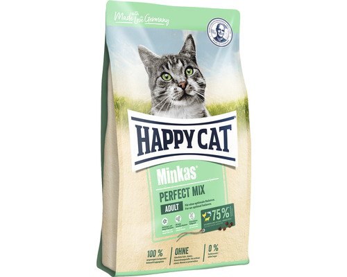Katzenfutter trocken HAPPY CAT Minkas Perfect Mix 4 kg Happy Cat Minkas Perfect Mix Adult Katzenfutter Packung