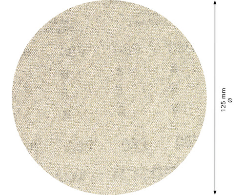 Runde Textilprobe mit einem Durchmesser von 125 mm.