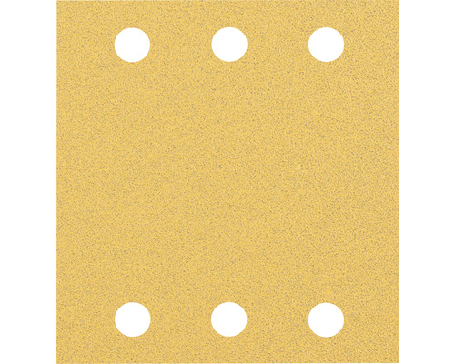 Schleifblatt für Schwingschleifer Bosch, 115x107 mm, Korn 120, 6-Loch, 50 Stück Schleifpapier mit sechs Löchern