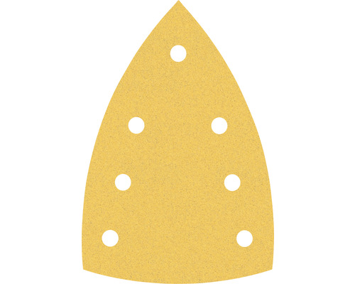 Schleifblatt für Deltaschleifer Bosch, 100x150 mm, Korn 120, Gelocht, 50 Stück Dreieckiges Schleifpapier mit Löchern