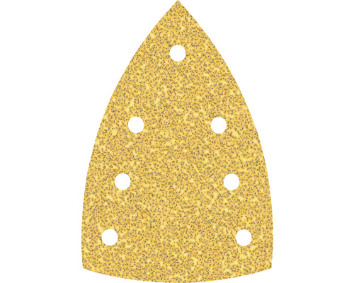 Schleifblatt für Deltaschleifer Bosch, 100x150 mm, Korn 40, Gelocht, 50 Stück Dreieckiges Schleifpapier mit Löchern für Schleifarbeiten