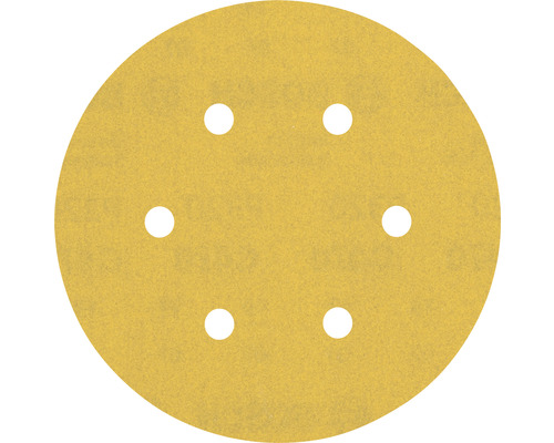 Schleifblatt für Exzenterschleifer Bosch Zubehör = Ø150 mm Korn 320 6 50 Stück Rundes Schleifpapier mit sechs Löchern