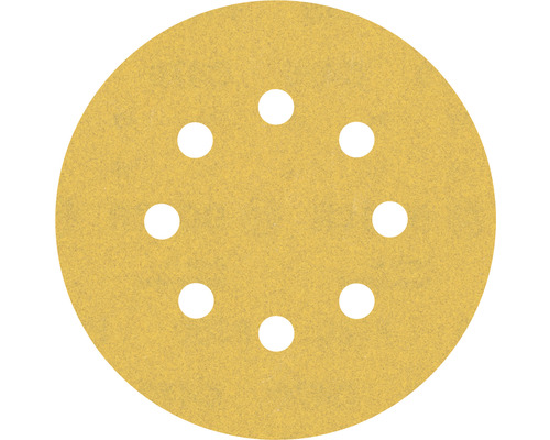Schleifblatt für Exzenterschleifer Bosch, Ø125 mm, Korn 180, 8-Loch, 50 Stück Schleifpapier mit Löchern