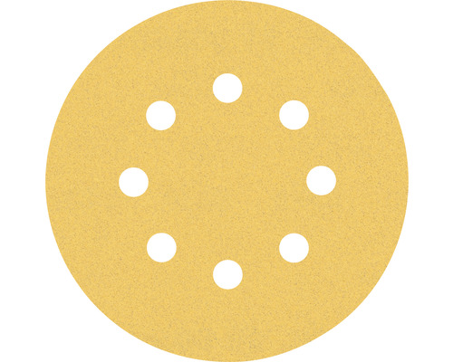 Schleifblatt für Exzenterschleifer Bosch, Ø125 mm, Korn 120, 8-Loch, 50 Stück Rundes Schleifpapier mit Löchern zur Staubabsaugung