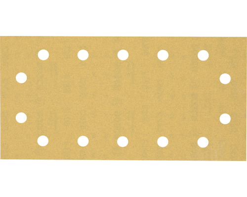 Schleifblatt für Schwingschleifer Bosch, 115x230mm, Korn 180, 14-Loch, 50 Stück Lochplatte mit Löchern
