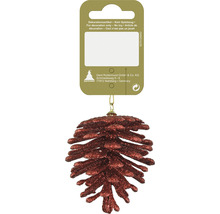 Dekorative glitzernde Tannenzapfenform zum Aufhängen