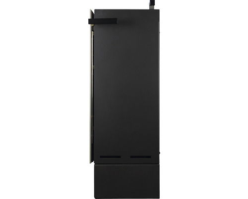 Seitenansicht eines Kaminofens