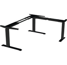 Eck-Tischgestell E-CORNER 90 3-stufig elektrisch höhenverstellbar 610-1270 mm schwarz 3 Motoren