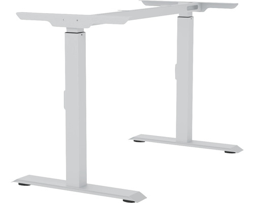 Tischgestell M-MORE 10-stufig manuell höhenverstellbar 670-900 mm silber