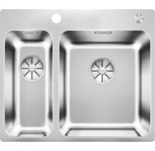 Spüle mit zwei Becken aus Edelstahl