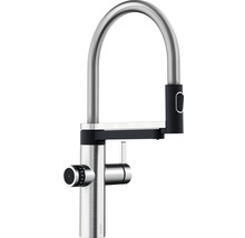 Küchenarmatur aus Edelstahl mit Brauseschlauch