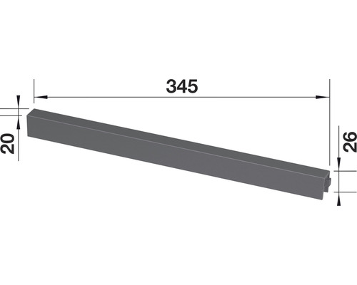 Flexibler Rahmensteg Blanco Select II Kunststoff anthrazit 239913