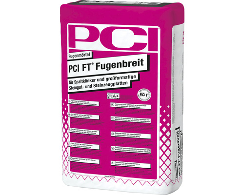 PCI FT® Fugenbreit großformatige Steingut- und Steinzeugplatten anthrazit 25 kg PCI FT Fugenbreit Fugenmörtel für Spaltklinker und großformatige Steinzeugplatten im Sack