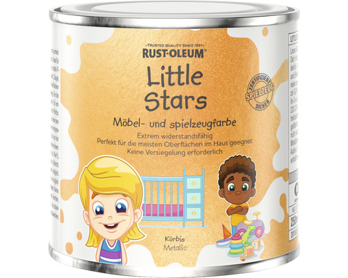 Little Stars Möbelfarbe und Spielzeugfarbe Kürbis metallic orange 250 ml