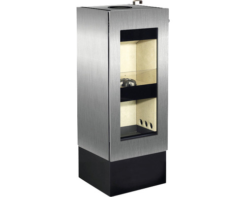 Kaminofen aus Metall mit Sichtfenster